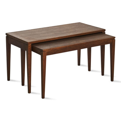 Two Walnut Nesting Tables by Gordon Russell