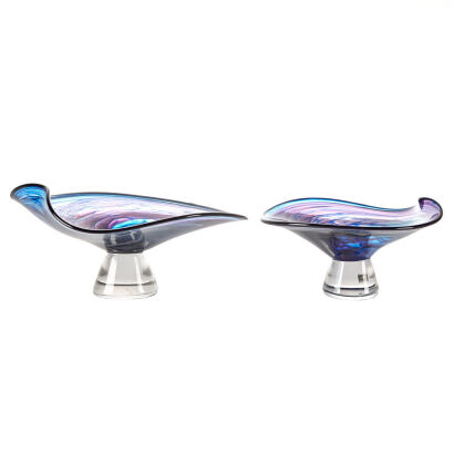 A Pair of Ron Van Der Vlugt for de Flute Wave Bowls