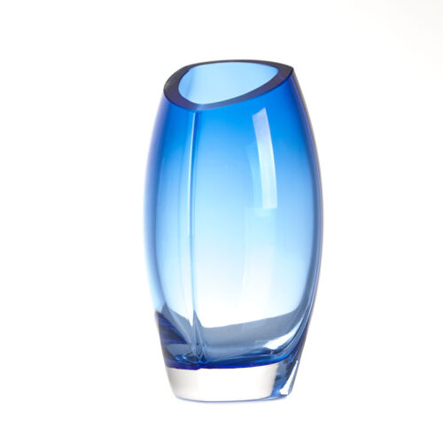 A Blue Glass Ovoid Vase