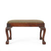 A Late-19th Century Chippendale Style Mahogany Stool with Claw and Ball Feet