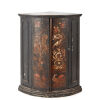 A George III Painted Corner Cabinet with Chinoiserie Style Decoration  