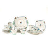 A Rare 28-Piece Shelley Art Deco Vogue Pattern Tea Set