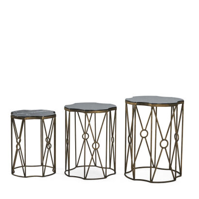 Three Hollywood Regency Side Tables