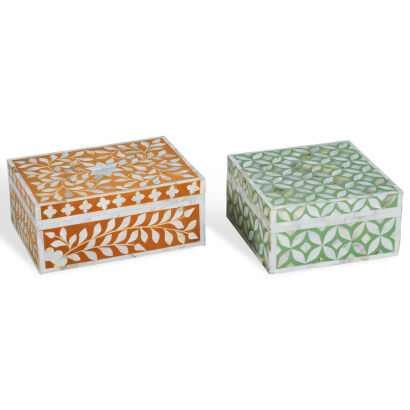 Two Mother-Of-Pearl Jewellery Boxes