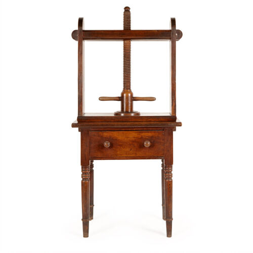 A Late-19th Century Book Press on Stand