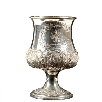 A Sterling Silver 1865-6 Challenge Cup