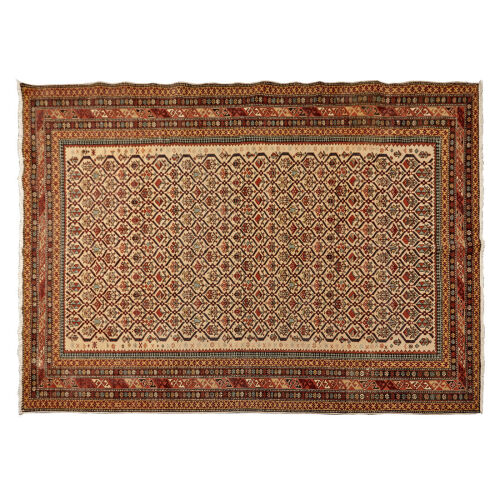 A Hand-Knotted Afghan Rug