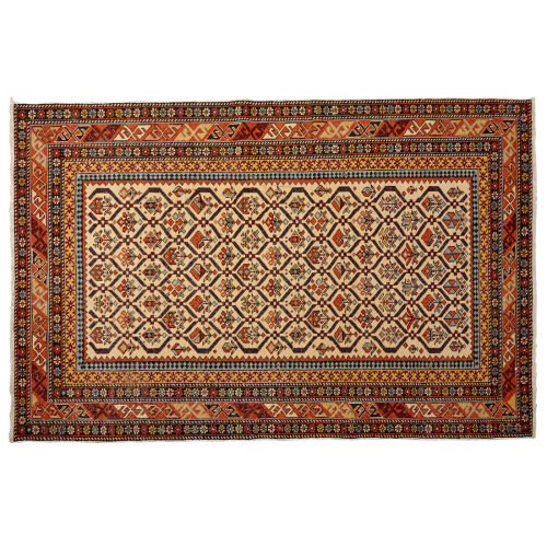 A Hand-Knotted Afghan Rug