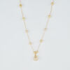 18ct Yellow Gold, 44cm Burmese Pearl Necklace