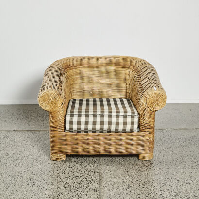 A Large Cane Armchair