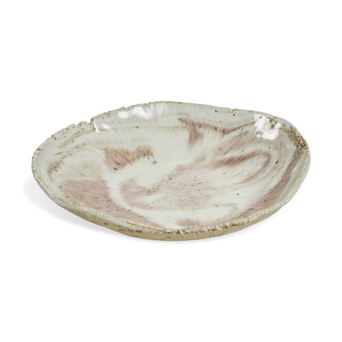 A Studio Ceramic Pink and White Bowl