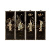 A Lacquered Chinese Quadriptych