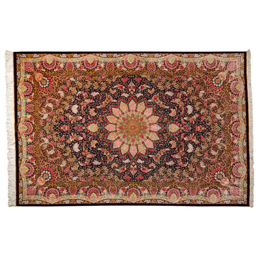 A Pure Silk Iranian Floor Rug
