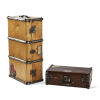 Two Early-20th Century Wooden Suitcases