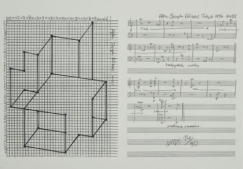 MICHAEL SMITHER Facsimile of a Musical Score, After Joseph Albers July 4, 1976