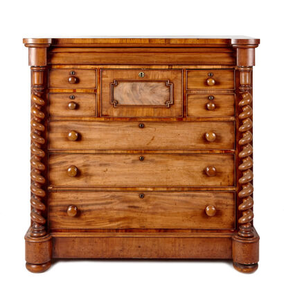 An Impressive Victorian Barley Twist Scotch Chest