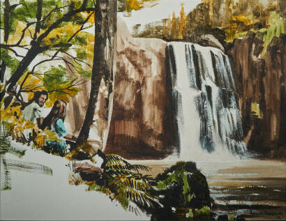 GRAHAM K. BRADDOCK "The Meeting Place" - Hunua Falls, Auckland