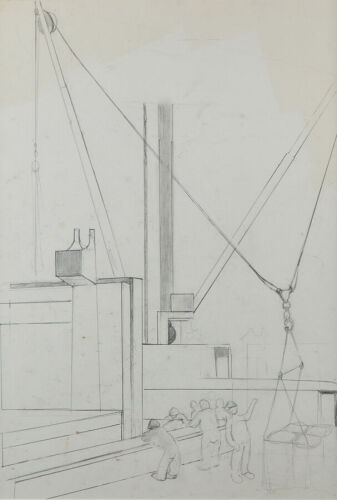 LOUISE HENDERSON Wharf Cranes (VI)