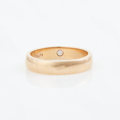 Chaumet, 18ct Rose Gold, 4mm 'Les Eternelles' Band, SIze N 1/2