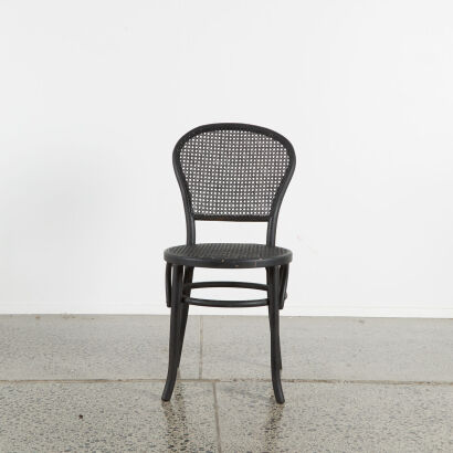 A Single Bentwood Chair In Black