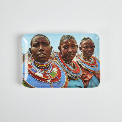 A Kensta Plate With Three Turkana Women