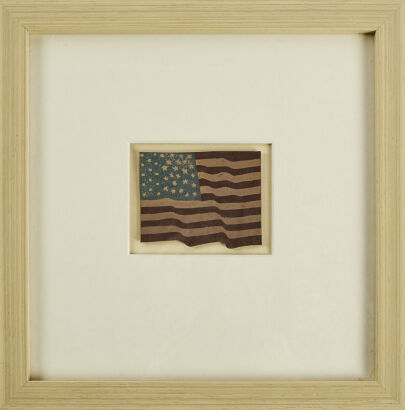 A Framed Hand Painted American Flag