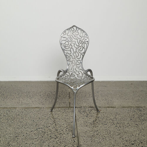 A Rare Stephane Rondel Alumium Peanut Chair