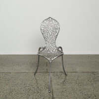 A Rare Stephane Rondel Alumium Peanut Chair