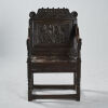 A Charles II Style Oak Open Armchair - 2