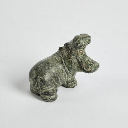 A Small Hippopotamus Sculpture