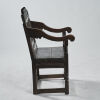 A Charles II Style Oak Open Armchair - 3