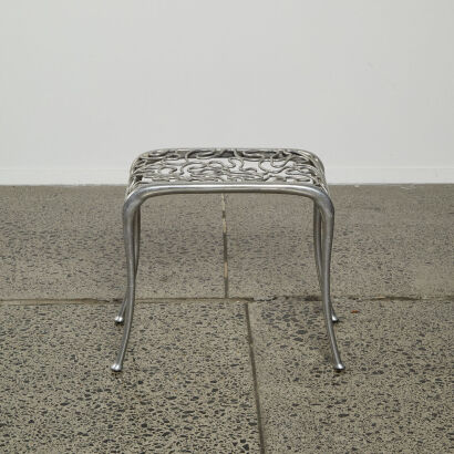 A Rare Stephane Rondel Peanut Alumium Stool Table