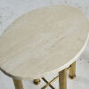 A Pair of Brass Marble-Topped Side Tables  - 2