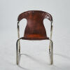 A Leather and Chrome Z Chair - 2