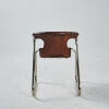 A Leather and Chrome Z Chair - 4