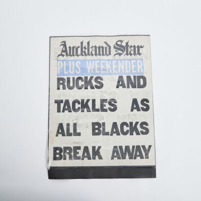 An Original Auckland Star All Blacks Billboard From 1972