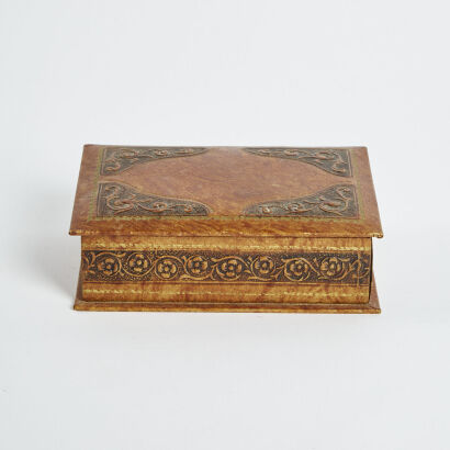 A Vintage Embossed Leather Box