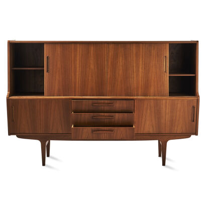 A Tall Teak Danish Sideboard