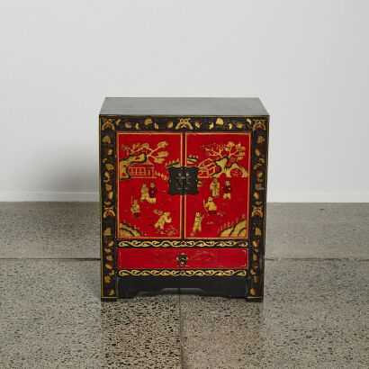 A Vintage Chinese Lacquer Cabinet