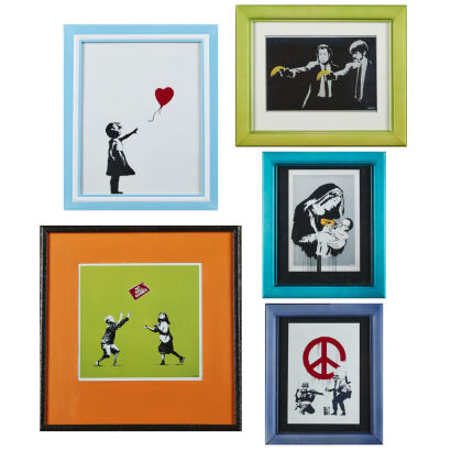 A Collection Of Five Banksy Prints