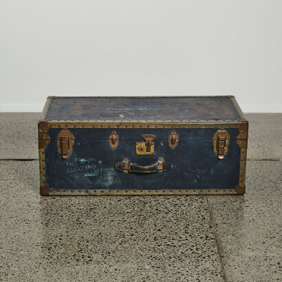 An Amazing Magician Trunk With Velvet Lining