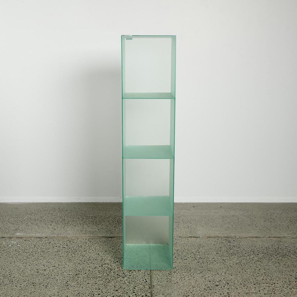 Small Upwrite Storage Unit A Modern Upright Frosted Shelving/Storage Unit