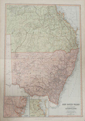 An Antique Map New South Wales & Southern Queensland, Blackie & Son London