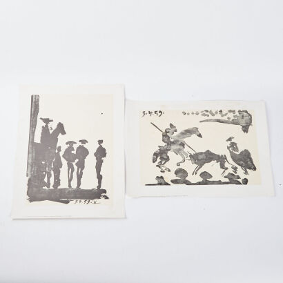 A Pair Of Picasso Prints Torros Toreros Athena Reproductions