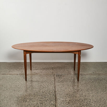 A Mid-Century Oval Teak Dining Table Parker For Airest