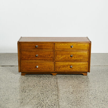 An Art Deco Six Drawer