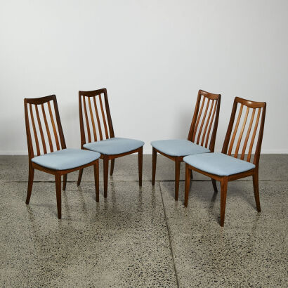 A Set Of Four Leslie Dandy Fresco Dining Chairs For G-Plan