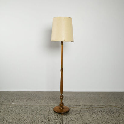 A Vintage Wooden Floor Lamp