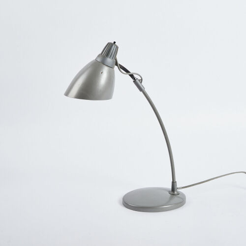 A MCM Grey Metal Desk Lamp