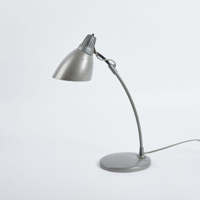 A MCM Grey Metal Desk Lamp